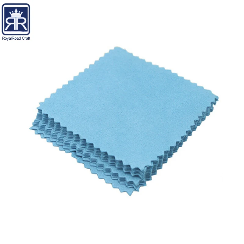 18053103 professional jewelry cleaning packing sets suede jewelry pouch cleaning cloth anti-tarnish for silver