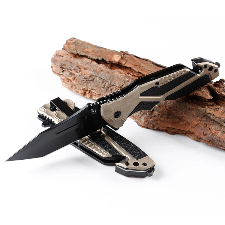 Хит продаж, карманный нож из нержавеющей стали для кемпинга со стеклянным выключателем и ремнем