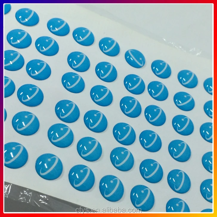 Custom Cute 3d Stickers Epoxy Resin Clear Dome Stickers Decoration Objects Made In China