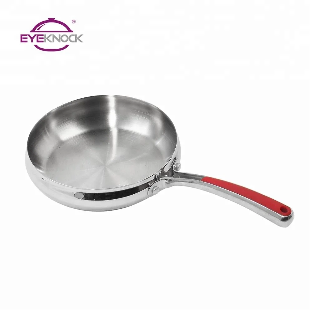 Unique belly shape stainless steel cookware with silicone handle