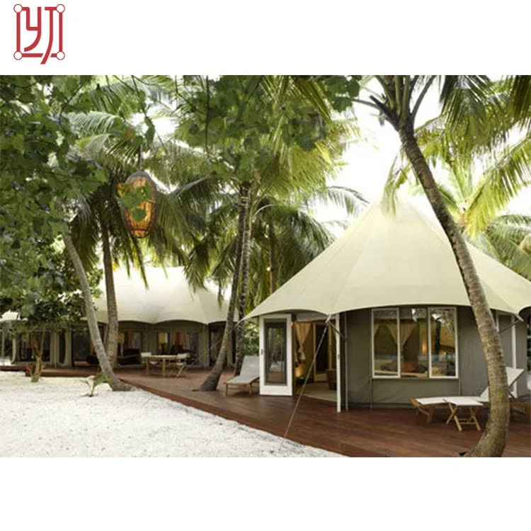 PVC hotel shades tents with trap door