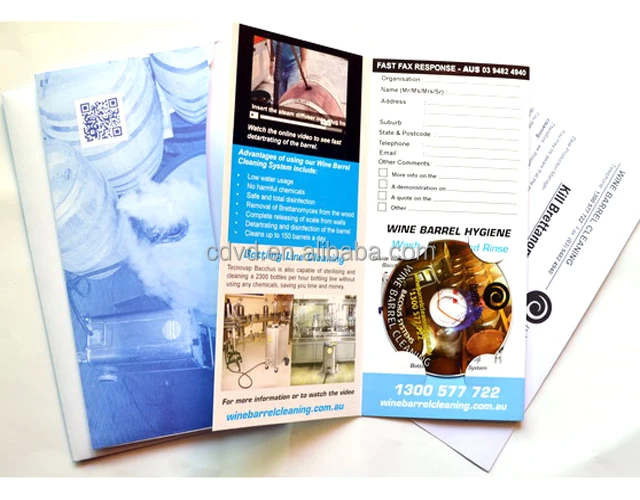 Australia advertising full color printing flyer folded into color envelope package