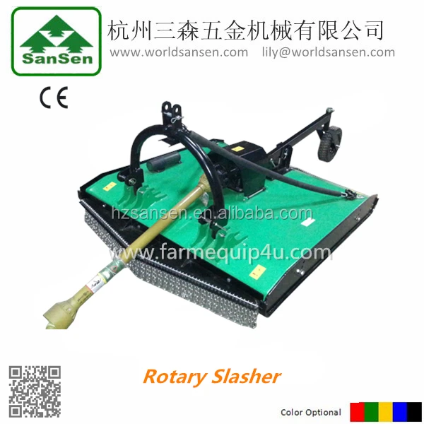 Tractor 3point rotary slasher mower, tractor pto lawn mower with wheel assembly for Australia market