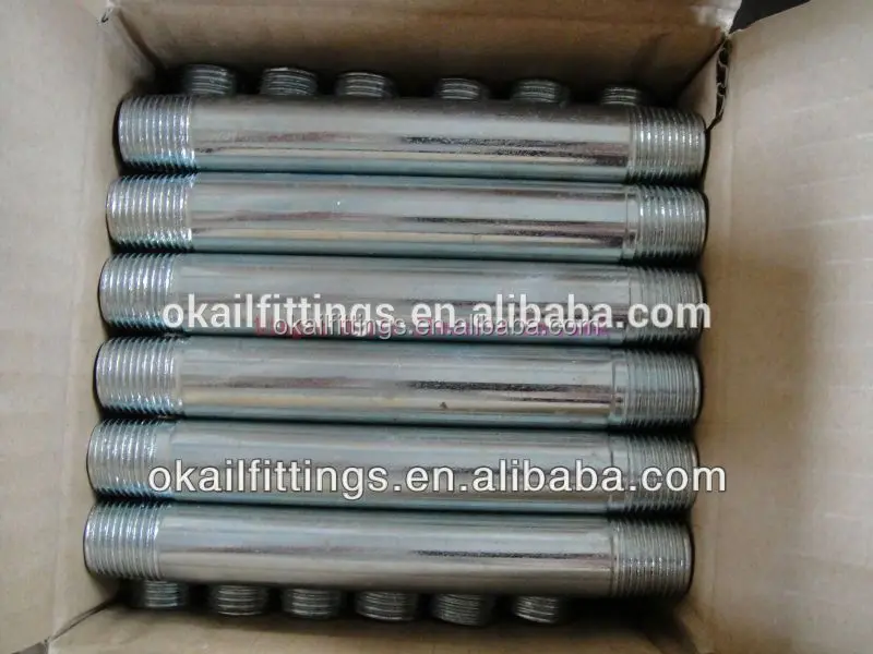 Steel rigid conduit nipple thread connector conduit fittings tube female thread nipple coupling