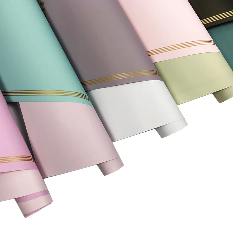 New high grade yarn wave pattern flower wrapping paper