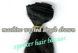 100% indian natural virgin human hair machine weft