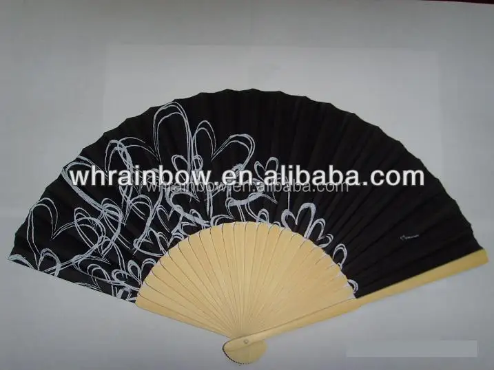Silk Bamboo Hand Folding Fans wedding gifts 21cm