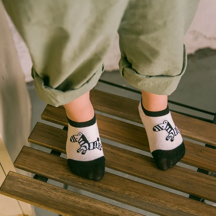 
Colorful Cute Cotton Cartoon Donkey Small Boys Kids Boat Socks 