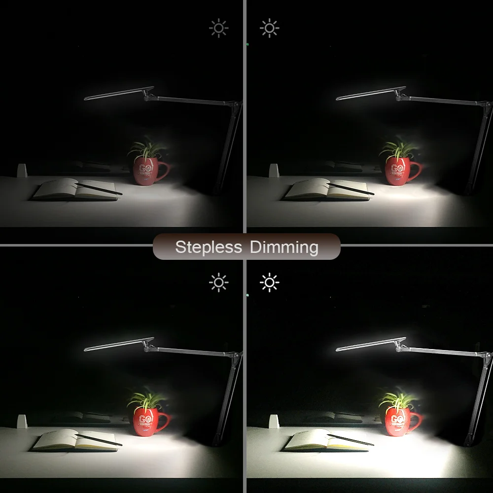 Metal Architect LED Desk Lamp Swing Arm Task Lamp with Clamp Eye-care Drafting Table Lamp