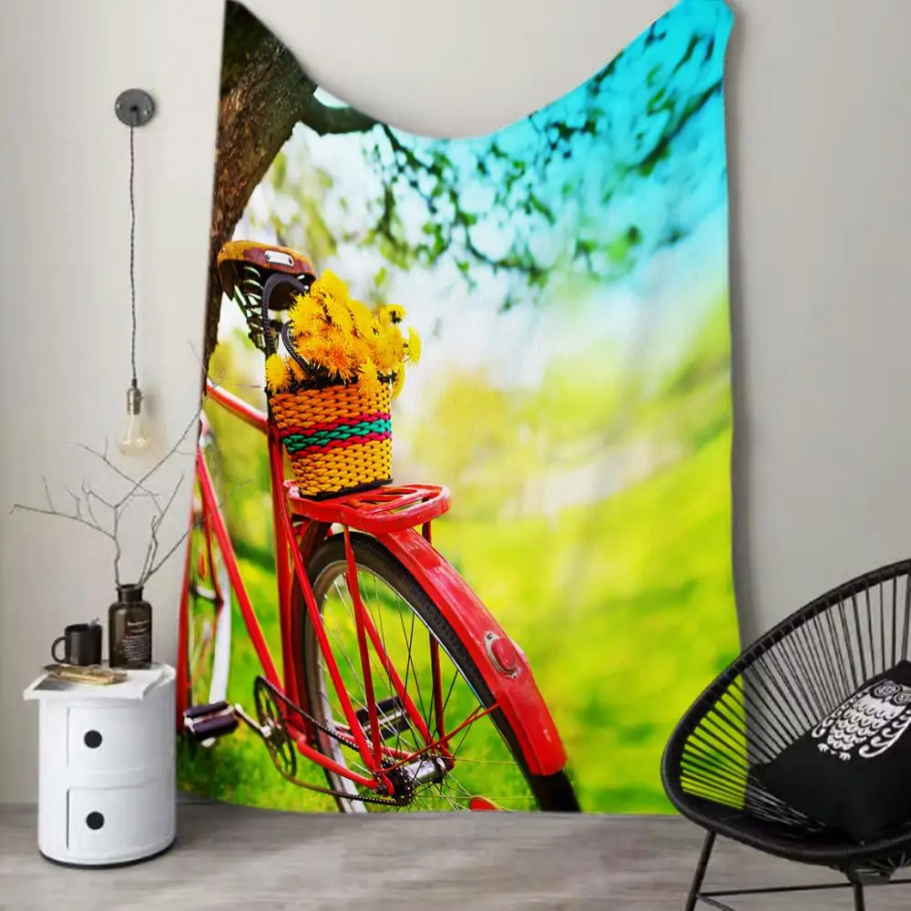 
Bicycle Pattern 3D Custom Swaddle Baby Blanket Kids Travel Blanket 