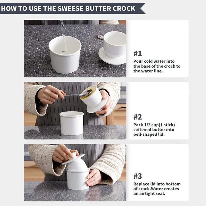 Bell Shape Ceramic Butter Keeper Butter Container