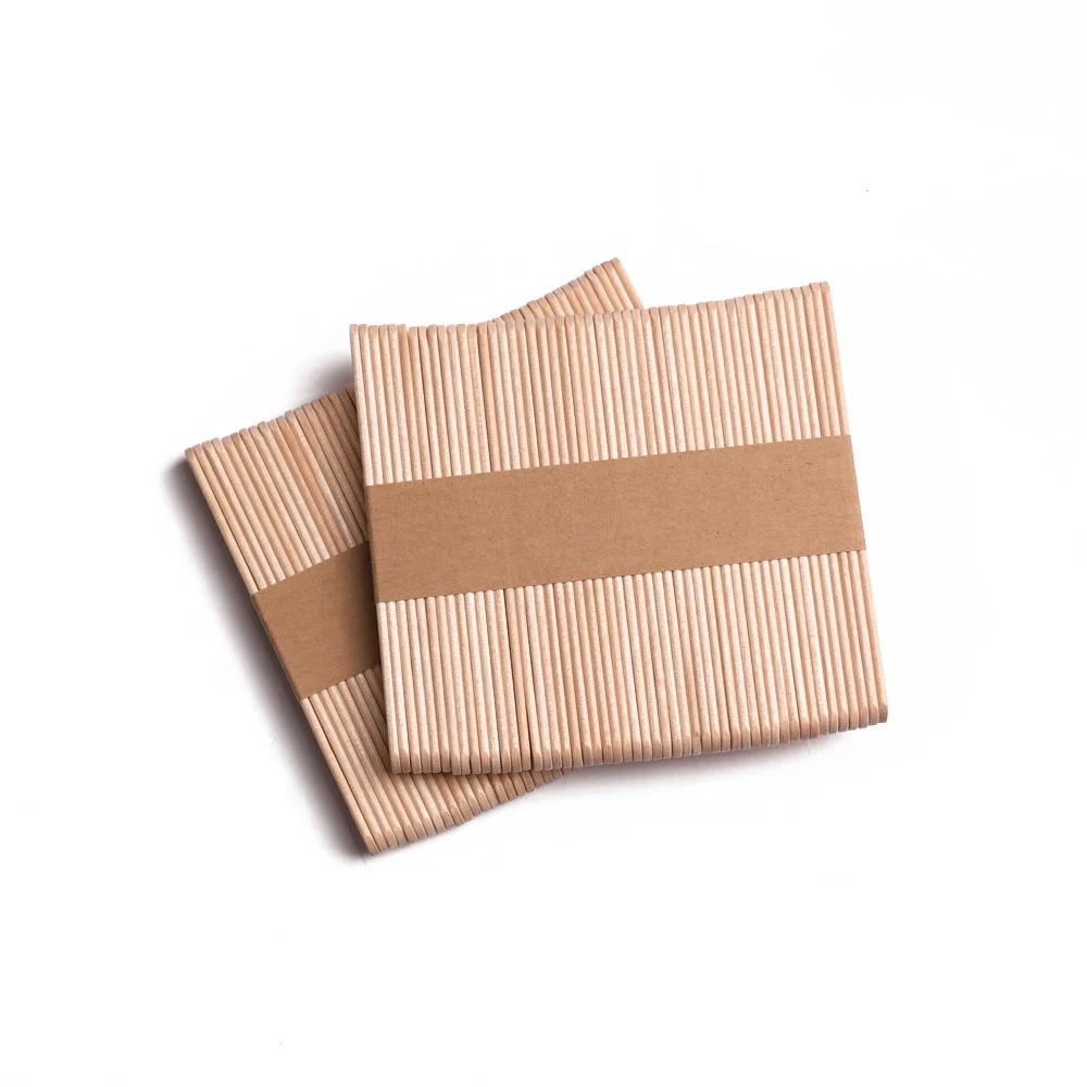 2024 hot sale food-grade Round Edge Wooden Ice Cream Sticks