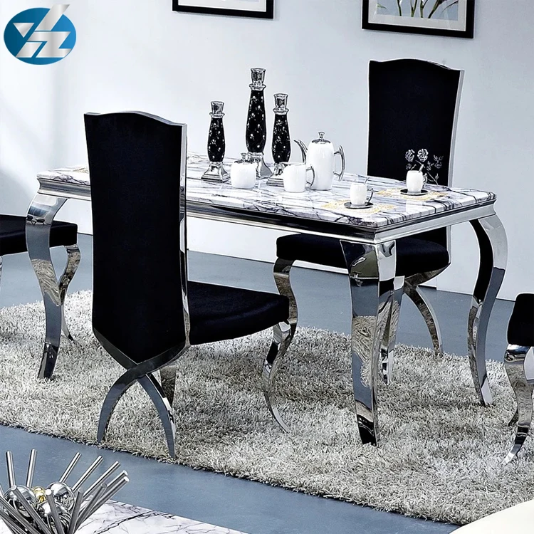 Современные Квадратные столовые столы из нержавеющей стали со стеклянной столешницей золотого цвета 1110