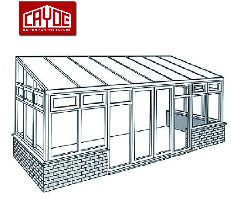 
Louver Coating Conservatory Square Hollow Section Sunroom 