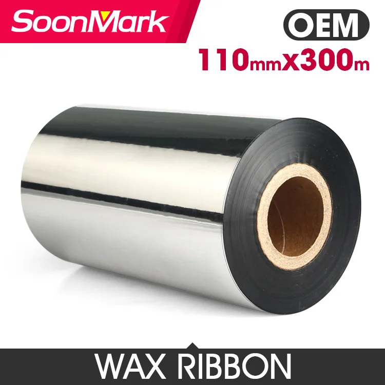  Черные 1 дюймовые трубные сердечники Out ink 110x300 TTR ВОСКОВЫЕ термопереносные