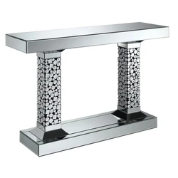 Luxury Sparkly Mirrored Console Table Acrylic Crystal Decorative Hallway Table For Home Hotel