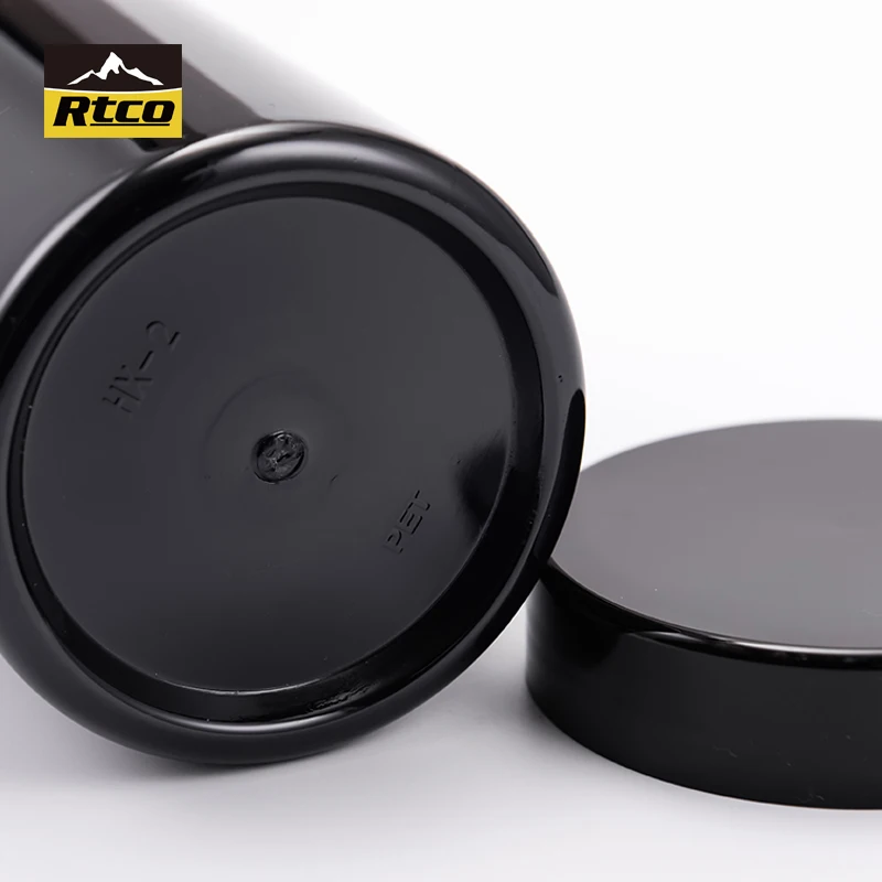 RTCO BPA Free Black Pet Plastic Container For Protien Powder