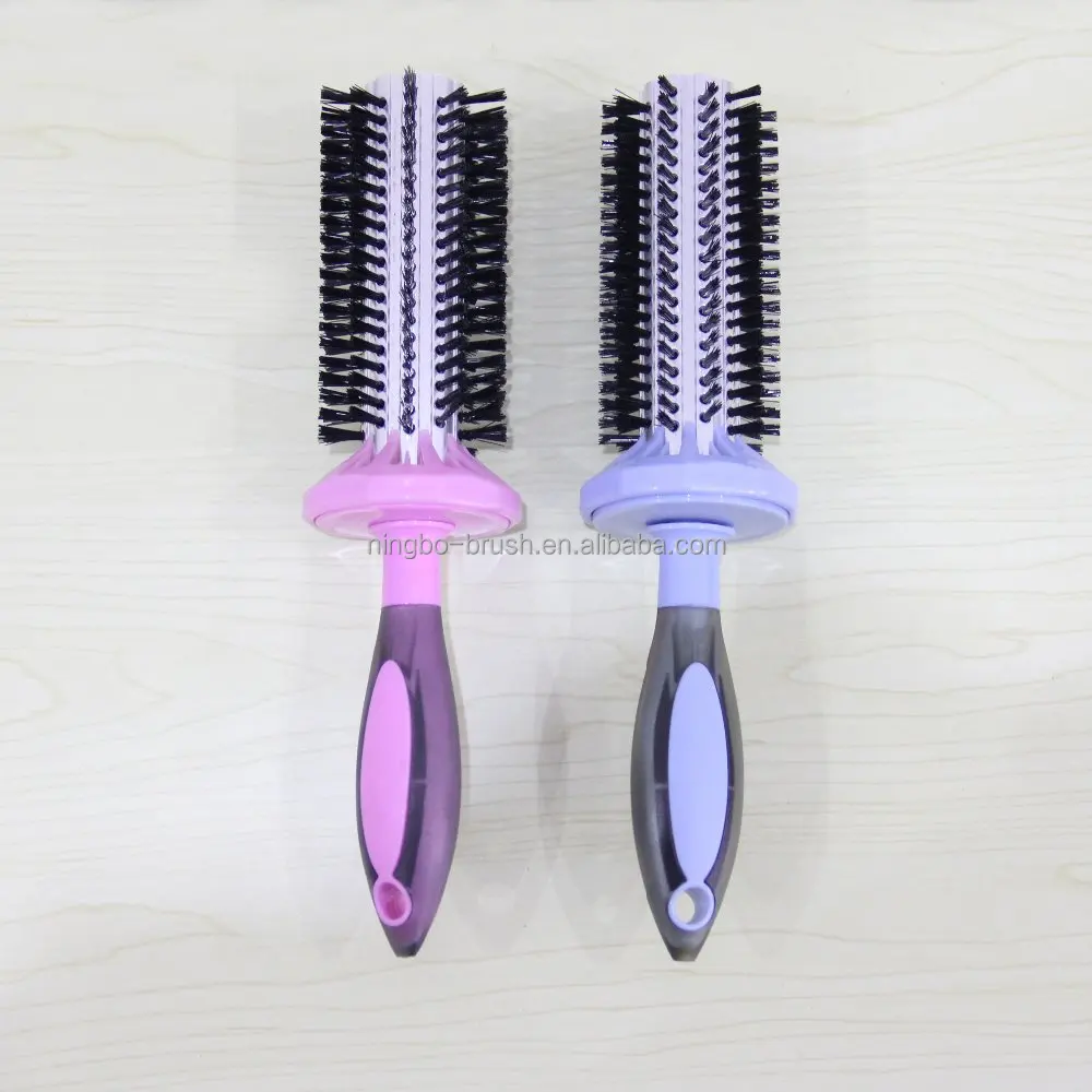 
professional plastic wholesale professional hair removeable brush self cleaning hair brush with spray pump 
