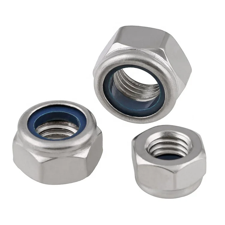 
DIN 985 Stainless Steel 304 A2 Hexagon Nylon Insert Lock Nut 