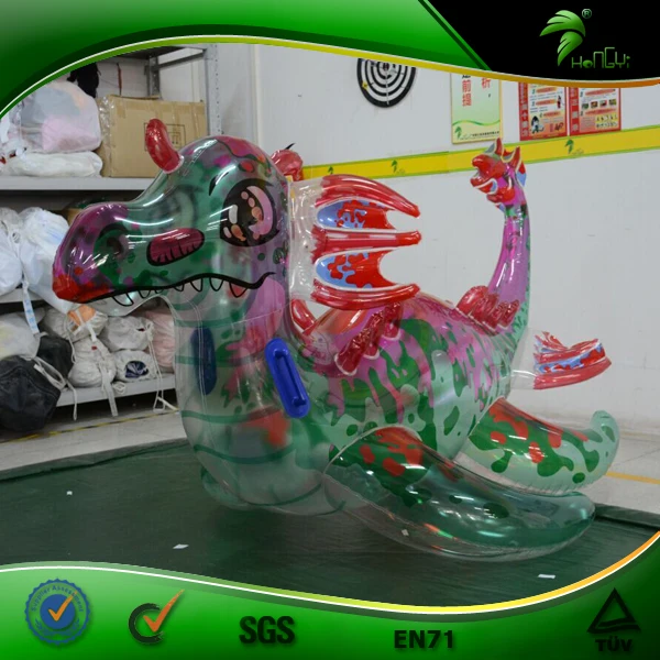 Transparent Inflatable Cartoon Dragon Figure Custom 3d Animation Clear PVC Inflatable Sea Dragon