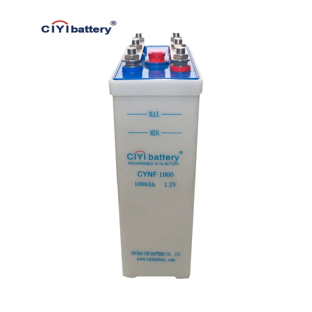 Green Energy Solar Battery Ni-Fe Battery 1.2V 1000AH Nickel Iron Batteries for sale