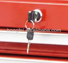 Garage metal tool cabinets on wheels with brake