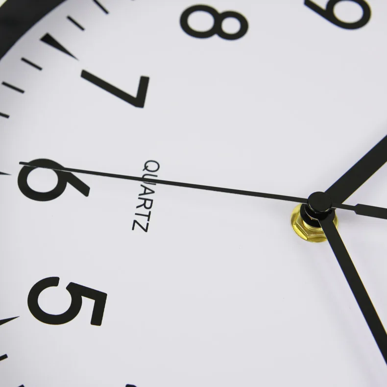 12 inch simple office design round plastic decorative bulk wall clock