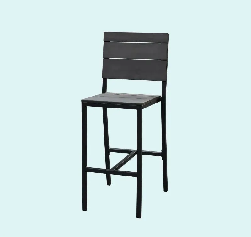 Outdoor furniture Classic and Durable Aluminium Chair with Plywood Slat for Bar and Bistro