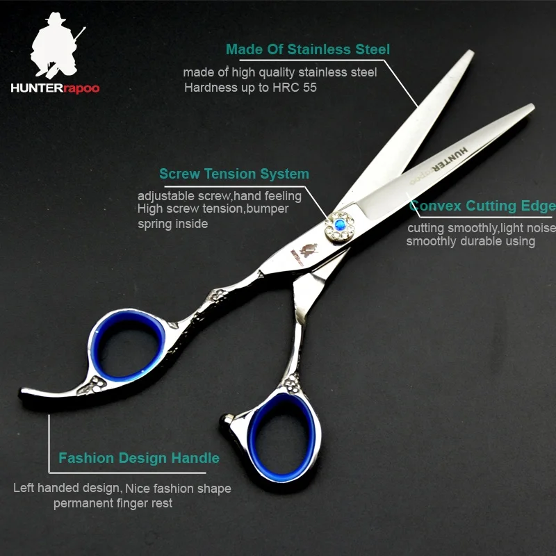 6 inch Left Handed Hairdressing Scissors set thinning shear for hairdresser barber scissors for barbershop suppliers DIY tools