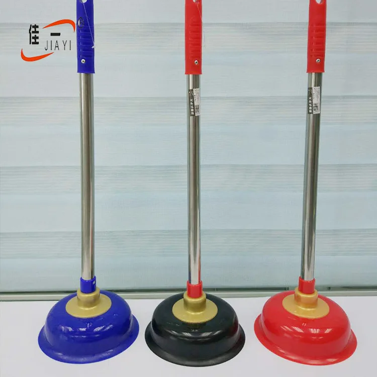 
Heavy Duty Stainless Steel bathroom Plastic toilet plunger 