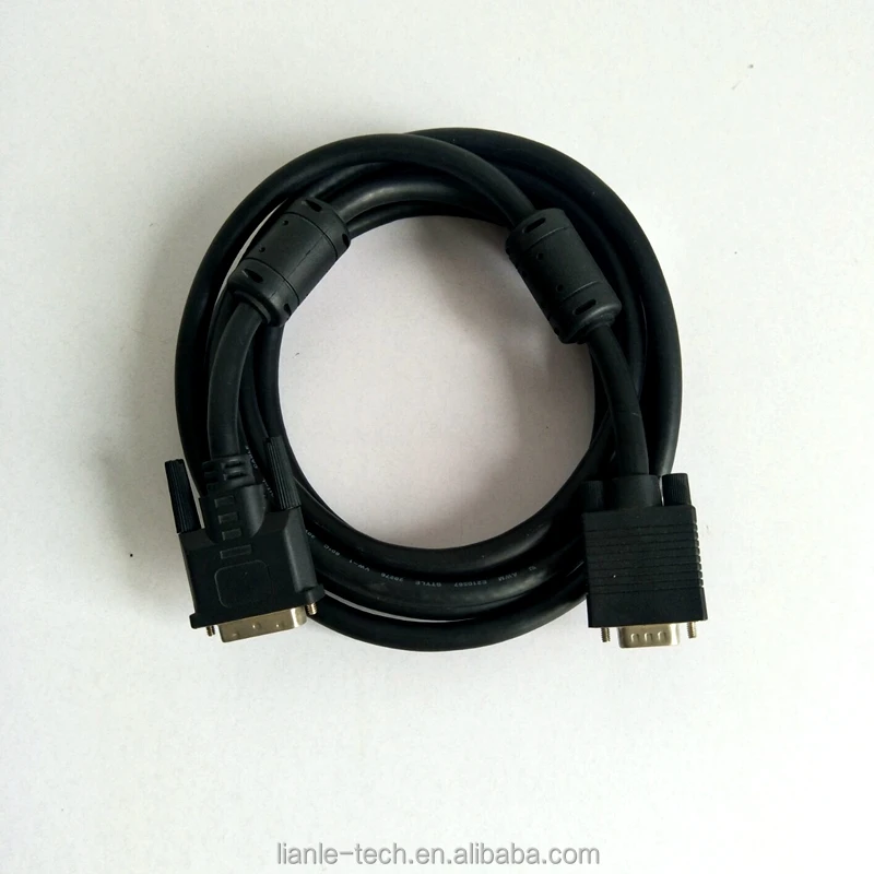 Оптовая продажа DVI to VGA линия DVI-D Dual Link 24 + 5 pin типа «папа»/HD15 Мужской Кабели