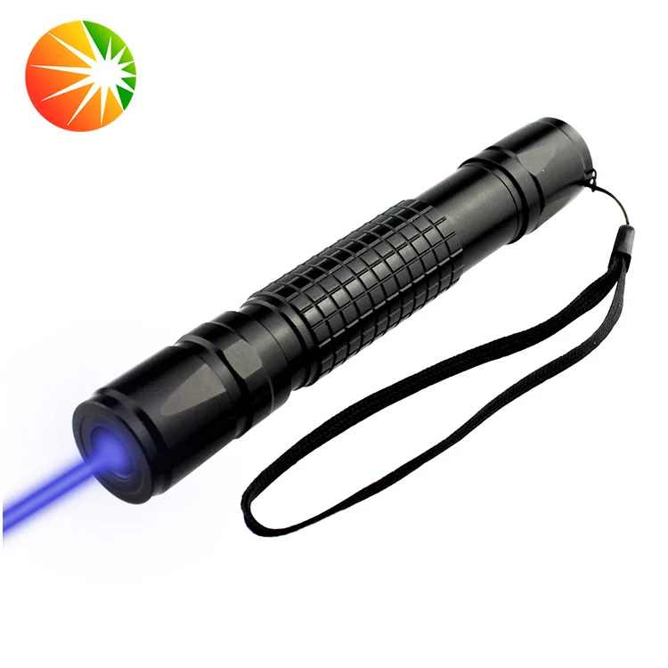 hot sale high Power 445nm Blue Laser Pointer with 5 star head  and focus able head burn fireworks