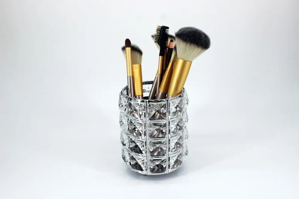 Crystal makeup brush holder Diamond Rhinestone Nail Art brush Rest case