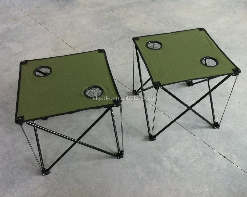 Promotional portable picnic table camping suitcase steel folding picnic table with 4 seats with low price