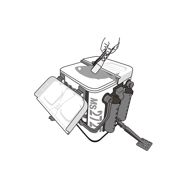 EVA semi-hard Bakkan metal fishing tackle box for tackle storageand bucket keeping