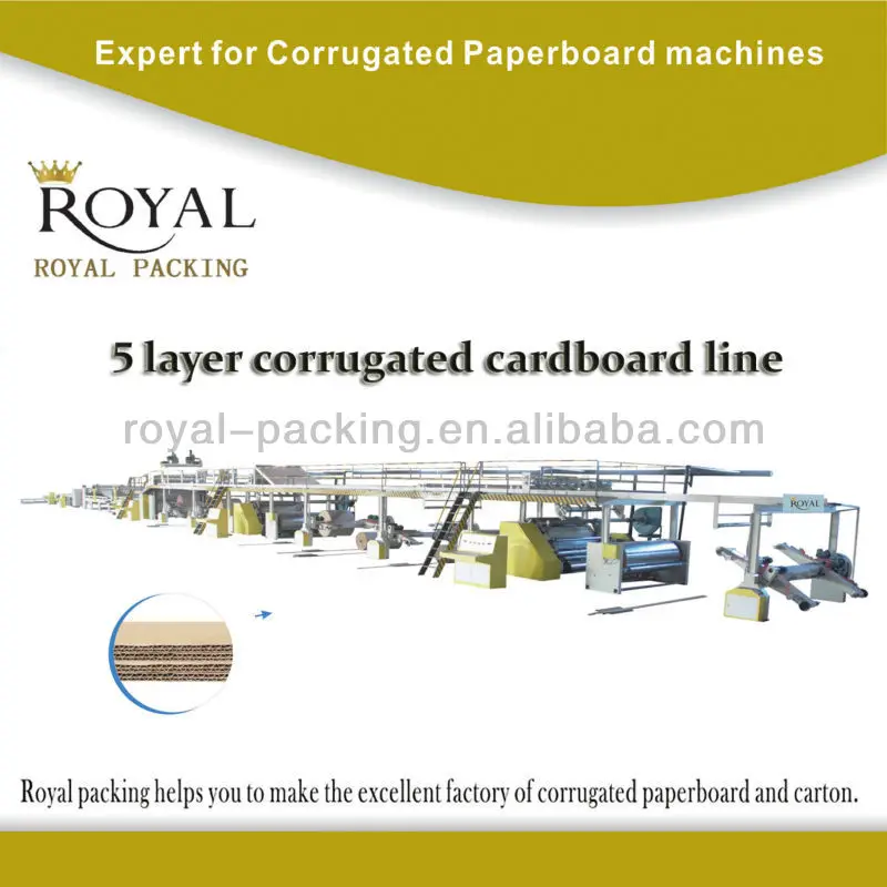 
5 layer carton box making machine for corrugated cardboard 