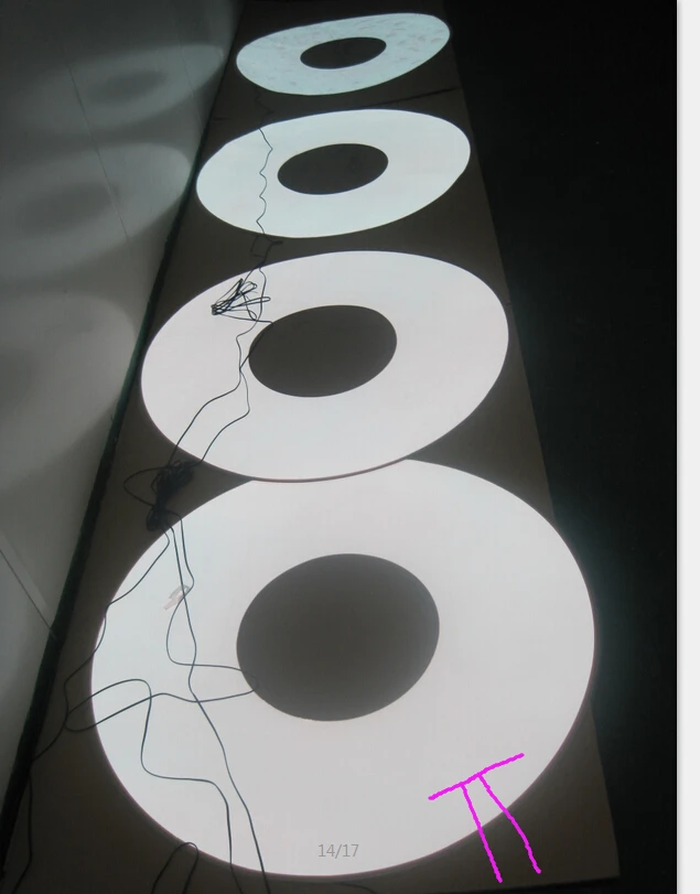 custom electroluminescent panel for machine