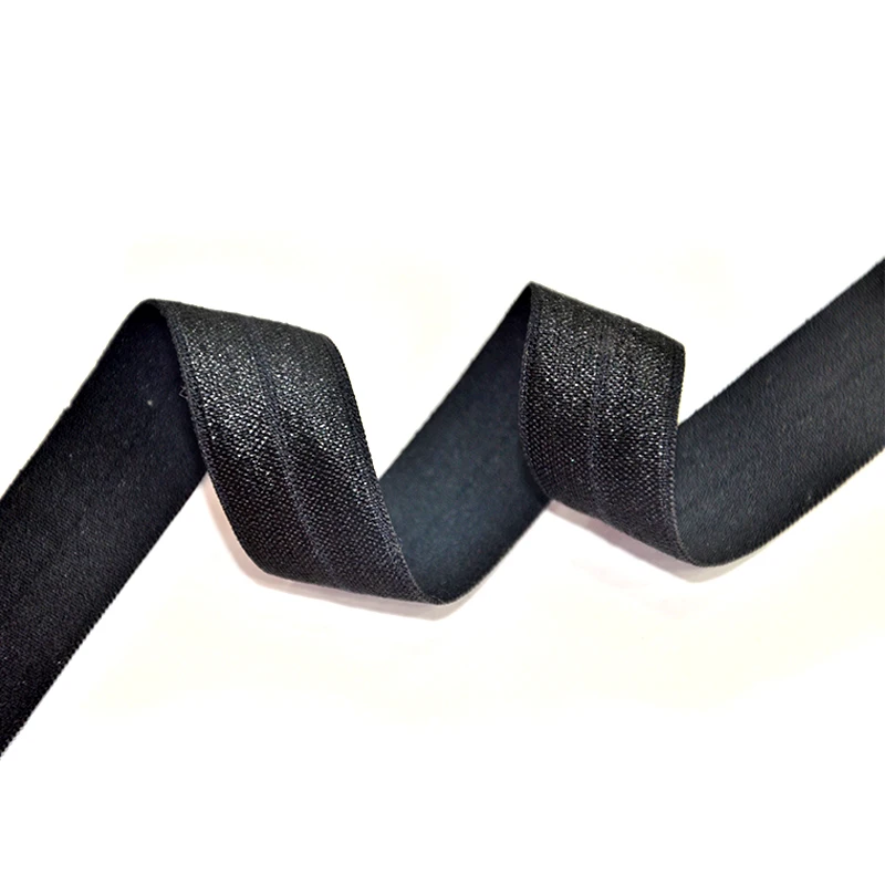 knitted soft spandex fold over elastic tape band webbing for binding clothes