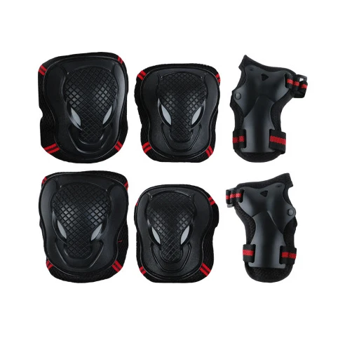 6Pcs Sports Safety Tactical Protective Knee Pad Elbow Support Airsoft Skate Scooter Kneepads