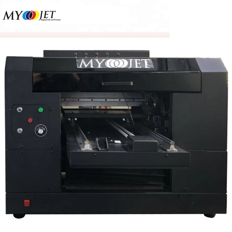 Small size and low cost 2 heads card plastic phone case a3 uv flatbed printer