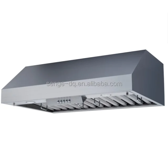 Бытовая техника из нержавеющей стали, без каналов, под шкаф, кнопочный переключатель, светодиодная подсветка, китайская кухонная вытяжка