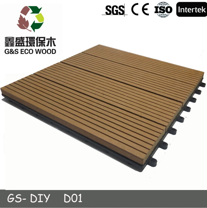 snap together wpc diy flooring tile for garden border and porch