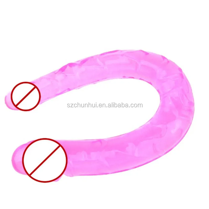 Tpe Sex Toys Double Dildo Realistic Penis Plastic Long Dildo For Women