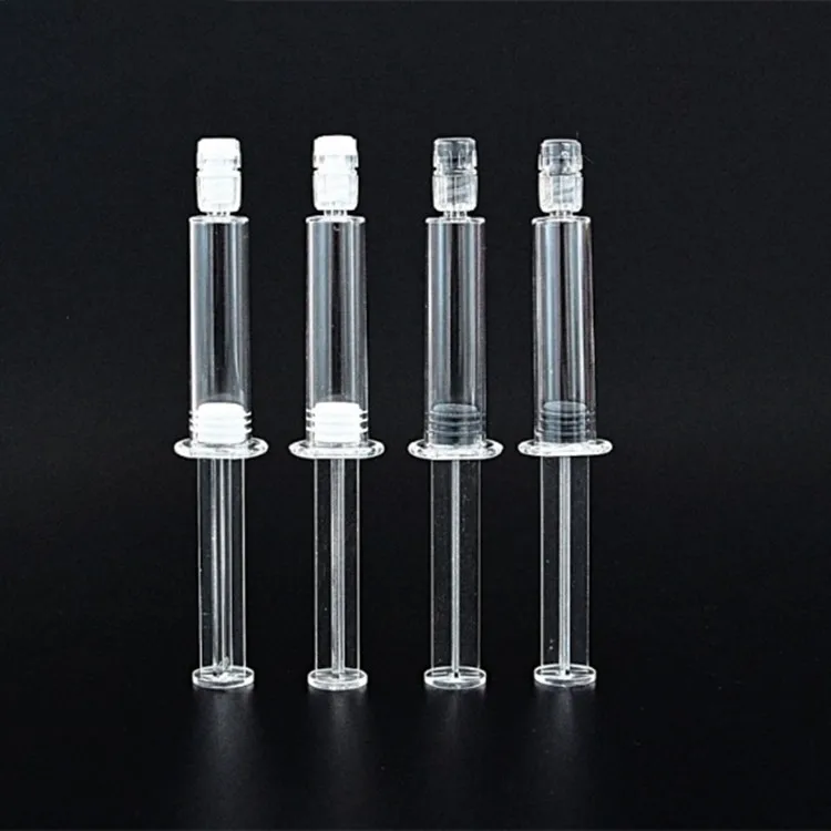 10 ML 5 ML Cosmetic Syringes Clear Disposable Plastic Luer Lock Syringes For Cosmetic Serum Packaging