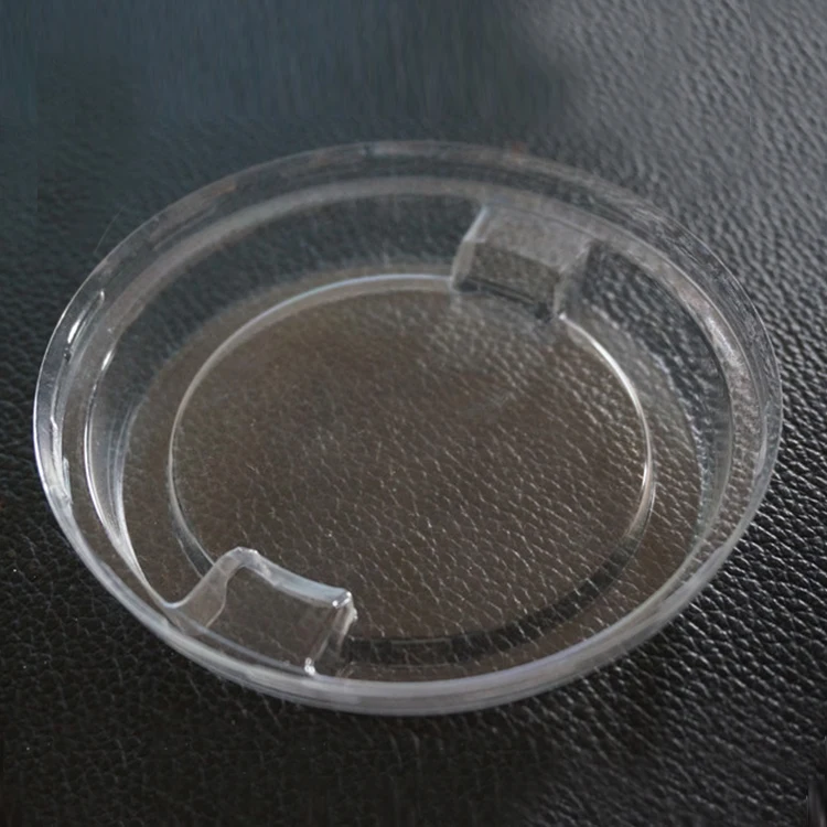 
Food Grade Clear plastic yogurt cup lid disposable plastic PET flat lids coffee cup lids 