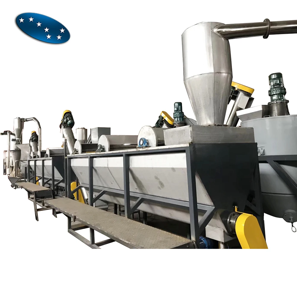 PET bottle recycling machine price/PET Flakes Hot Washing Machine /bottle flakes washing machine