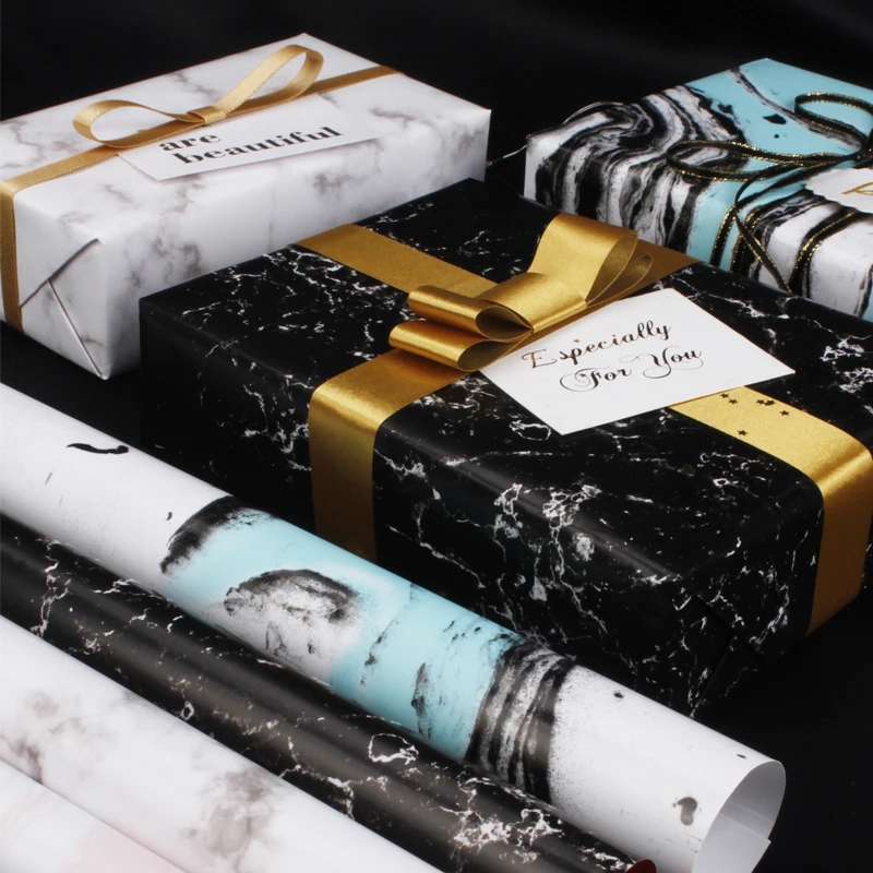 
Wholesale marble pattern gift copper wrapping paper 