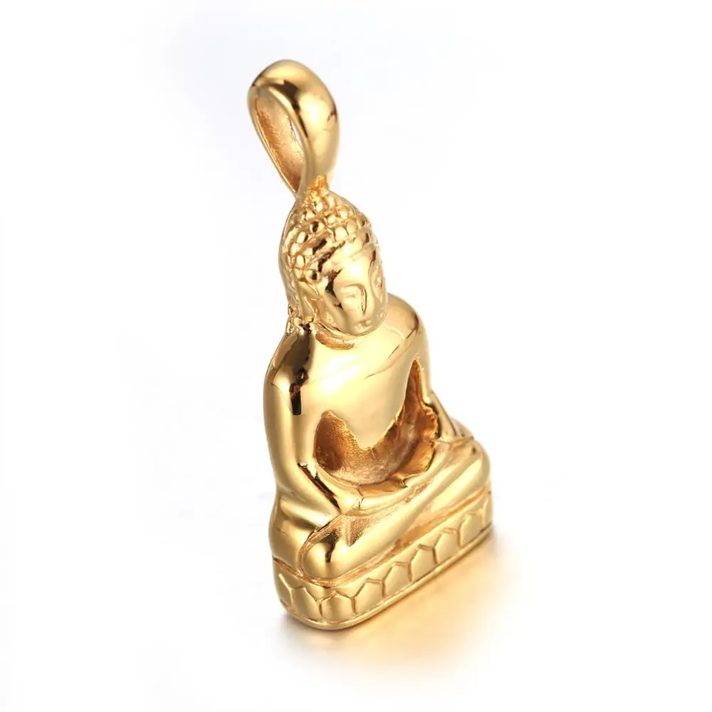 Gold thai buddha pendant necklace religious jewelry designs