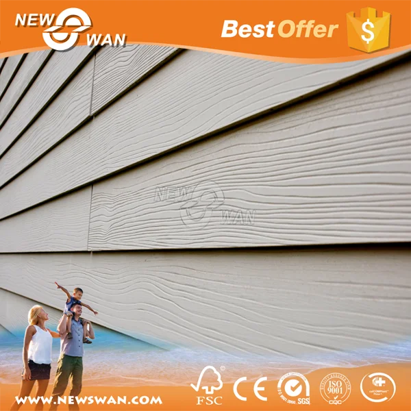 
Fiber cement board partition wall / wood grain siding panel 