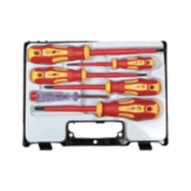 6pcs  insulated slotted phillips votage  test screwdriver set insulated screwdrivers 1000v